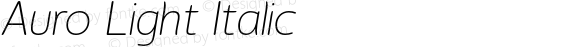 Auro Light Italic