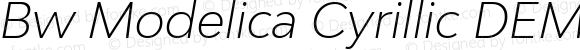 Bw Modelica Cyrillic DEMO Light Italic