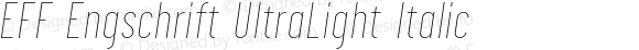 EFF Engschrift UltraLight Italic