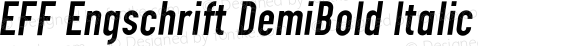 EFF Engschrift DemiBold Italic