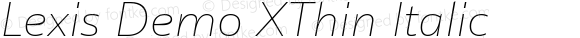 Lexis Demo XThin Italic