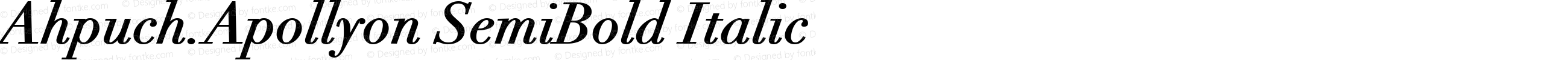 Ahpuch.Apollyon SemiBold Italic