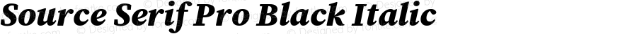 Source Serif Pro Black Italic