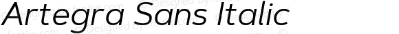 Artegra Sans Italic