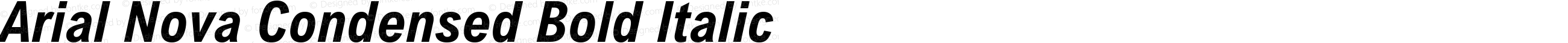 Arial Nova Condensed Bold Italic