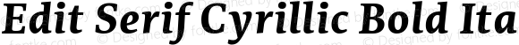 Edit Serif Cyrillic Bold Italic