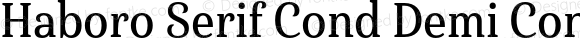 Haboro Serif Cond Demi Cond Demi