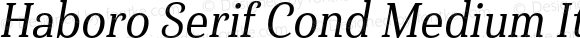 Haboro Serif Cond Medium It Cond Medium It