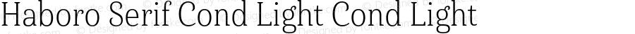 Haboro Serif Cond Light