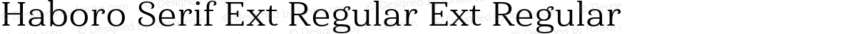 Haboro Serif Ext Regular Ext Regular