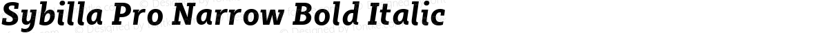 Sybilla Pro Narrow Bold Italic