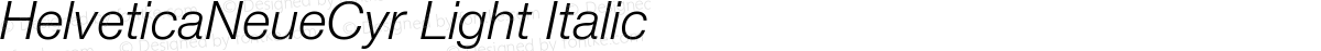 HelveticaNeueCyr Light Italic