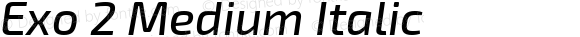 Exo 2 Medium Italic