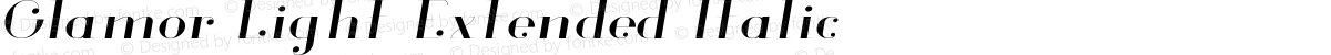 Glamor Light Extended Italic