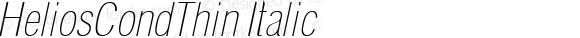 HeliosCondThin Italic