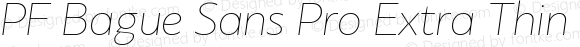 PF Bague Sans Pro Extra Thin Italic