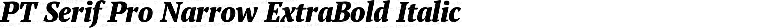 PT Serif Pro Narrow ExtraBold Italic