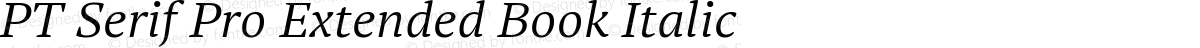 PT Serif Pro Extended Book Italic