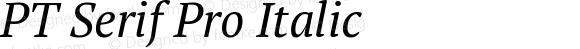 PT Serif Pro Italic