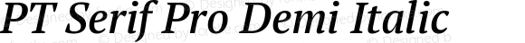 PT Serif Pro Demi Italic