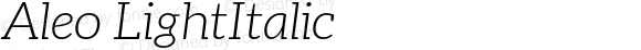 Aleo LightItalic