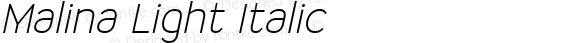 Malina Light Italic