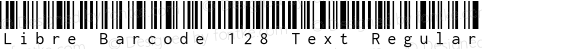 Libre Barcode 128 Text Regular