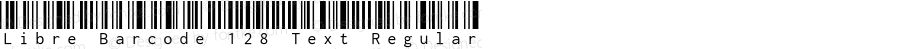 Libre Barcode 128 Text Regular