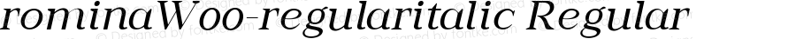 romina W00 regular italic