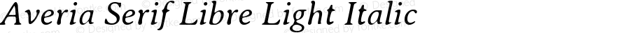 Averia Serif Libre Light Italic