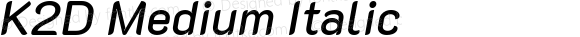 K2D Medium Italic