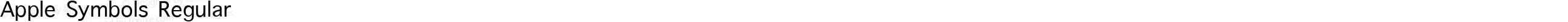 Apple Symbols Regular