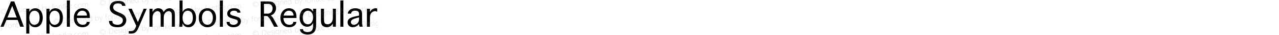 Apple Symbols Regular