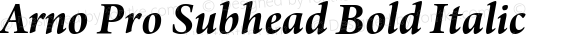 Arno Pro Subhead Bold Italic