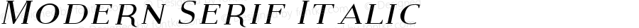 Modern Serif Italic