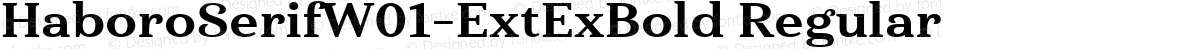 HaboroSerifW01-ExtExBold Regular
