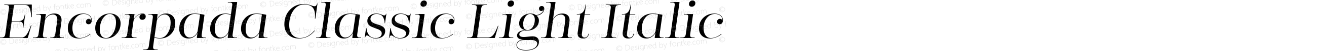 Encorpada Classic Light Italic