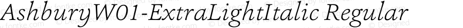 Ashbury W01 ExtraLight Italic