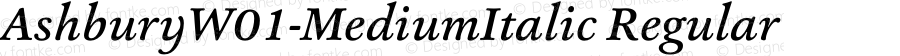 Ashbury W01 Medium Italic