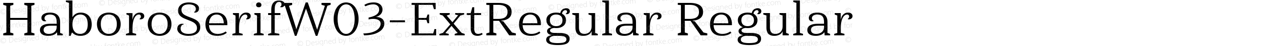 Haboro Serif W03 Ext Regular