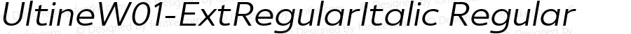 Ultine W01 Ext Regular Italic