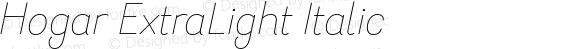 Hogar ExtraLight Italic