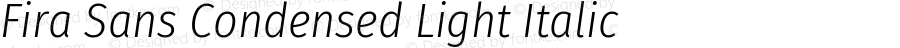 Fira Sans Condensed Light Italic