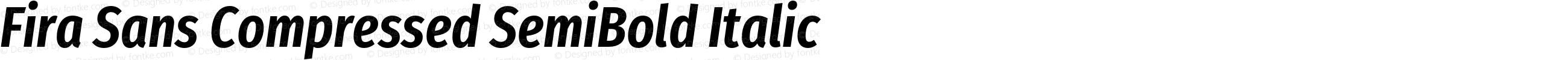 Fira Sans Compressed SemiBold Italic