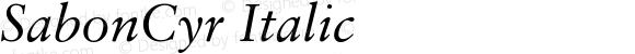 SabonCyr-Italic