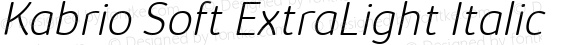 Kabrio Soft ExtraLight Italic