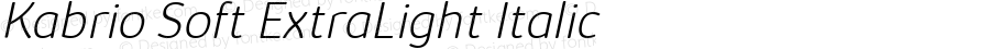 Kabrio Soft ExtraLight Italic