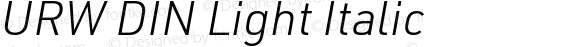 URW DIN Light Italic