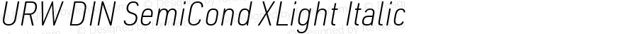 URWDINSemiCond-XLightItalic