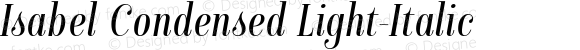 Isabel Condensed Light-Italic